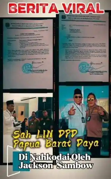 Kesbangpol Papua Barat Daya Terbitkan Suket untuk LIN, Jackson Sampaikan Terima Kasih