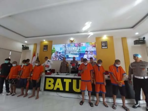 Konferensi Pers Akhir Tahun, Polres Batu Rilis 62 Kasus Narkoba