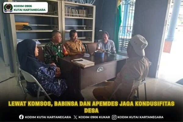 Lewat Komsos, Babinsa dan Apemdes Jaga Kondusifitas Desa