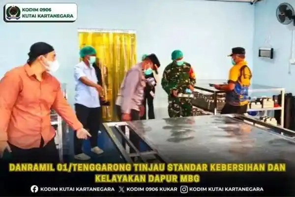 Danramil 01/Tenggarong Tinjau Standar Kebersihan dan Kelayakan Dapur MBG