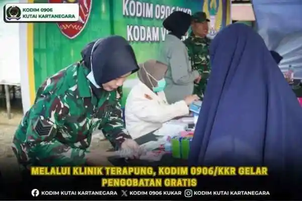 Melalui Klinik Terapung, Kodim 0906/Kkr Gelar Pengobatan Gratis