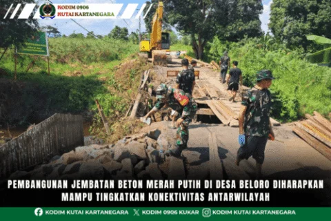 Pembangunan Jembatan Beton Merah Putih di Desa Beloro Diharapkan Mampu Tingkatkan Konektivitas Antarwilayah