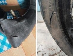 Beringas! Mantan Kades Diduga Parangi Ban Motor Warga, Korban Minta Polisi Bertindak