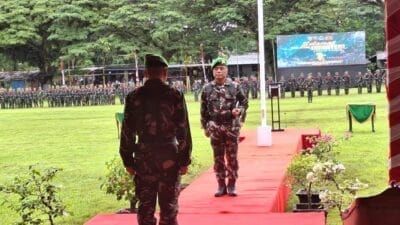 Upacara Peringatan HUT Infanteri dan Penutupan Penerimaan Peleton Yudha Wastu Pramuka Jaya