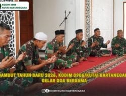 Sambut Tahun Baru 2026, Kodim 0906/Kutai Kartanegara Gelar Doa Bersama