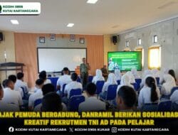 Ajak Pemuda Bergabung, Danramil Berikan Sosialisasi Kreatif Rekrutmen TNI AD Pada Pelajar