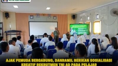 Ajak Pemuda Bergabung, Danramil Berikan Sosialisasi Kreatif Rekrutmen TNI AD Pada Pelajar