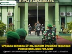 Upacara Bendera 17-an, Dandim 0906/Kkr Tekankan Profesionalisme Prajurit