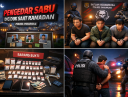 Tiga Pengedar Sabu Diciduk Saat Ramadan, Polres Pasuruan Bongkar Jaringan Gempol–Sukorejo