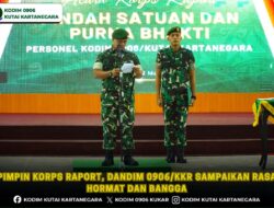 Pimpin Korps Raport, Dandim 0906/Kkr Sampaikan Rasa Hormat dan Bangga