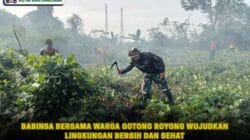 Babinsa Bersama Warga Gotong Royong Wujudkan Lingkungan Bersih dan Sehat