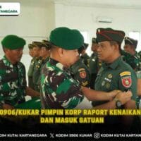 Dandim 0906/Kukar Pimpin Korp Raport Kenaikan Pangkat Dan Masuk Satuan