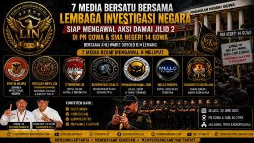 7 Media Nasional Bergabung Bersama Lembaga Investigasi Negara, Siap Kawal Aksi Jilid II di PN Gowa dan SMA Negeri 14 Gowa