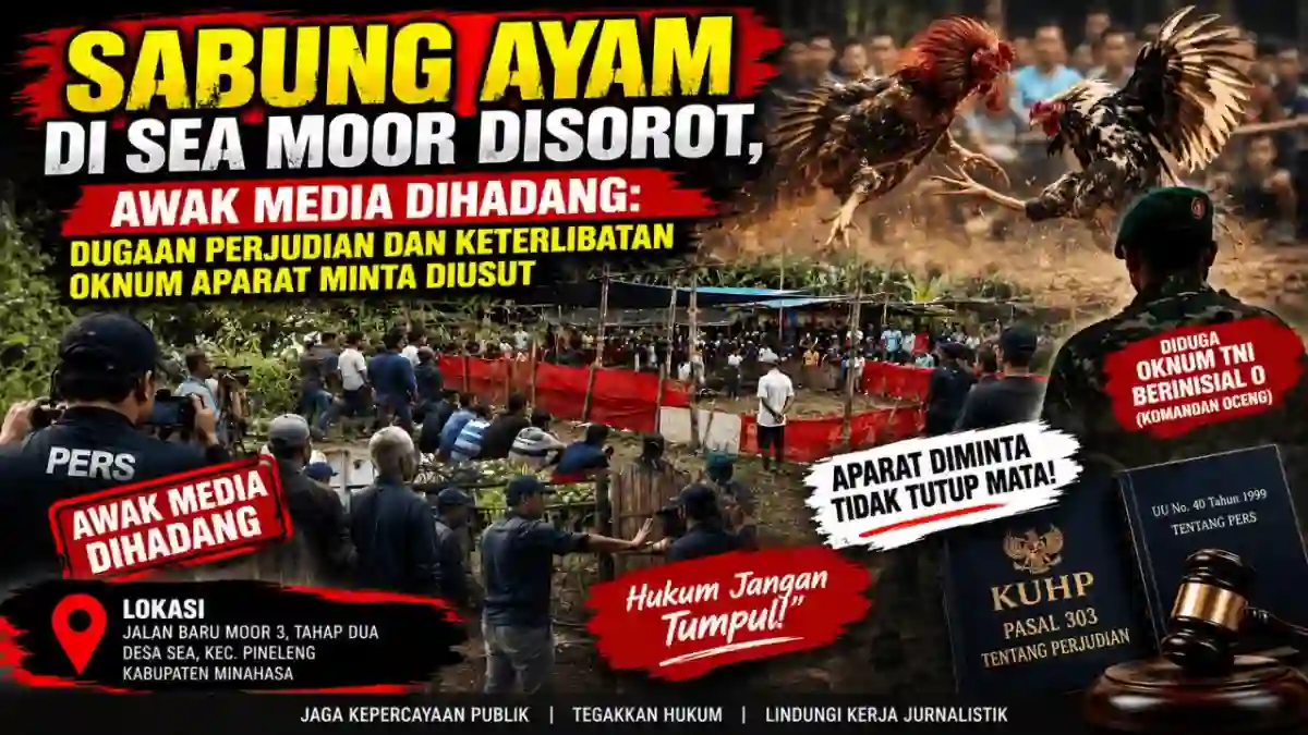 Sabung Ayam di Sea Moor Disorot, Awak Media Diduga Dihadang — Dugaan Perjudian dan Keterlibatan Oknum Aparat Diminta Diusut.