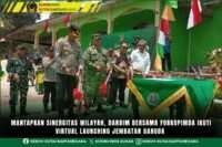 Mantapkan Sinergitas Wilayah, Dandim Bersama Forkopimda Ikuti Virtual Launching Jembatan Garuda